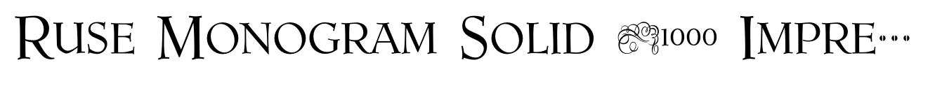 Ruse Monogram Solid (1000 Impressions)